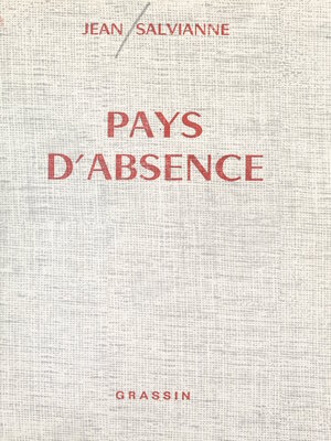 cover image of Pays d'absence